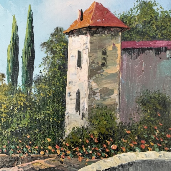 Rossini Italian Artist ๐ผ Original Oil Painting Canvas - Villa Size 10โ x 12โ. - Picture 4 of 5